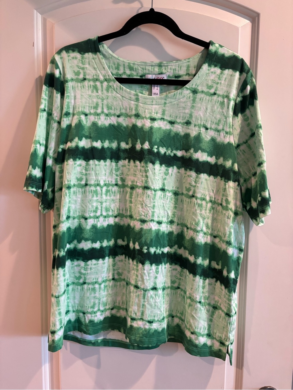 NEW Denim&Co Jersey Elbow length Top